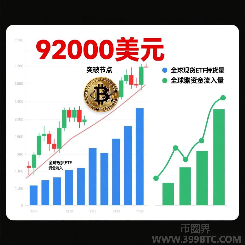 比特币站稳92000美元关口 机构资金流入创季度新高